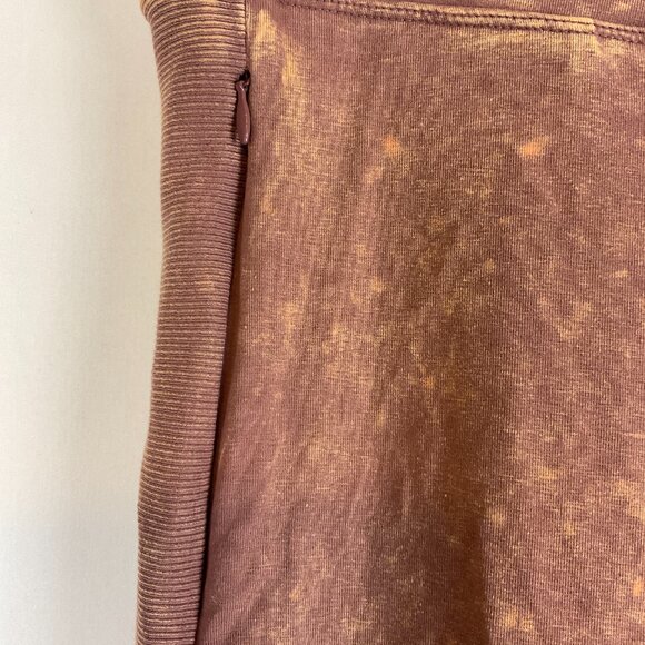 Pink Victoria's Secret Yoga Jogger Pants XL Mauve Peach Tie Waist Zipper Pockets - Picture 6 of 12